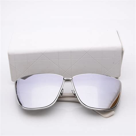 dior sunglasses silver mirror